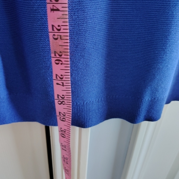Talbot's Crew Neck Blue Tunic Top Knit Sweater XL - Picture 7 of 9